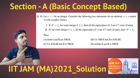 Iit Jam Maths 2021 Solutionq10 Linear Algebra Iitjam