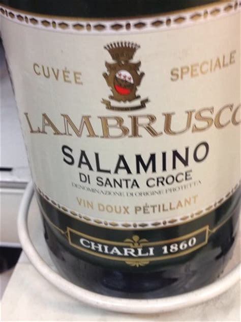 Chiarli Salamino Di Santa Croce Amabile Lambrusco Wine Info