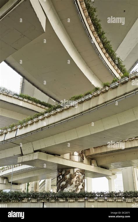 Low angle view of flyover, Shanghai, China Stock Photo - Alamy