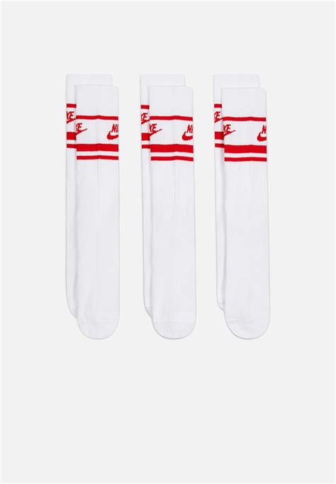 Nike sportswear everyday essential - white/university red/university red Nike Socks ...