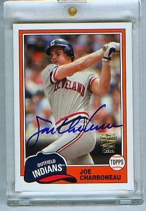 Joe Charboneau Autograph Topps Archives Baseball Card Ffa Jc