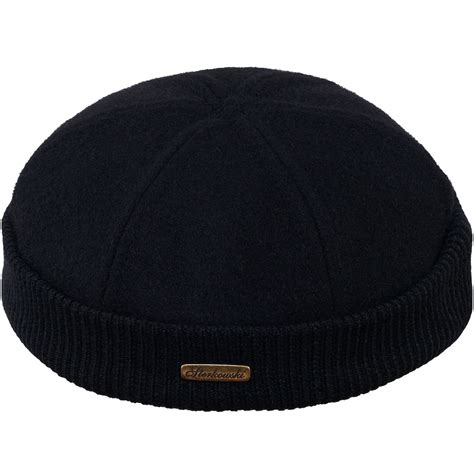 Navy Watch Wool Cloth Dock Worker Beanie Stevedore Longshoreman Cap