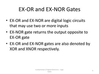 11 Fundamentals Of Digital Electronics L Pptx