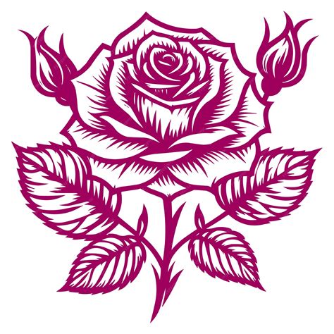 Premium Vector | Rose flower outline