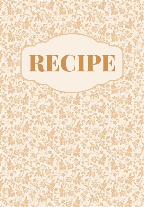 Printable Recipe Book Cover