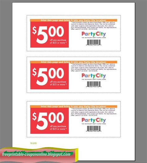 Printable Coupons 2018: Party City Coupons