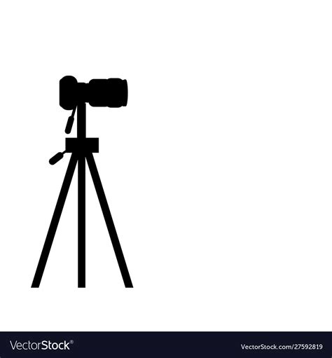 Silhouette Photo Camera On Tripod Royalty Free Vector Image