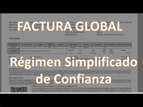 Facturaci N Resico En Mis Cuentas Ejemplo De Factura Global Como