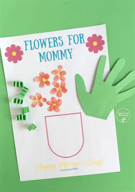 Flowers For Mommy Printable Keepsake Teach Me Mommy