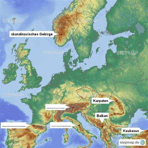 Gebirge Europas Von Lee14 Landkarte Für Europa