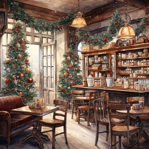 Christmas Coffee Shop Free Stock Photo Public Domain Pictures