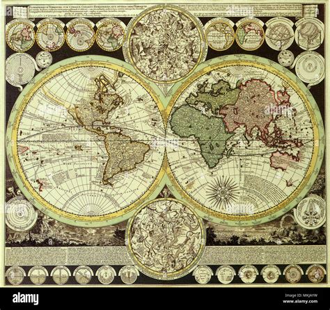 Map Of The World 1700 Stock Photo Alamy