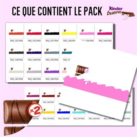 Kinder Bueno Personnalis Pack Images Pour Cr Er Vos Etsy