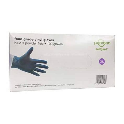 Pomona Food Grade Blue Vinyl Glove Powder Free Glove Rapidclean Nz