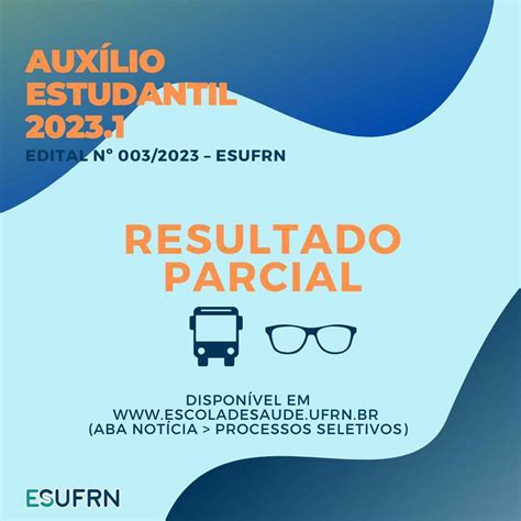 Escola de Saúde da UFRN divulga resultado parcial do auxílio estudantil