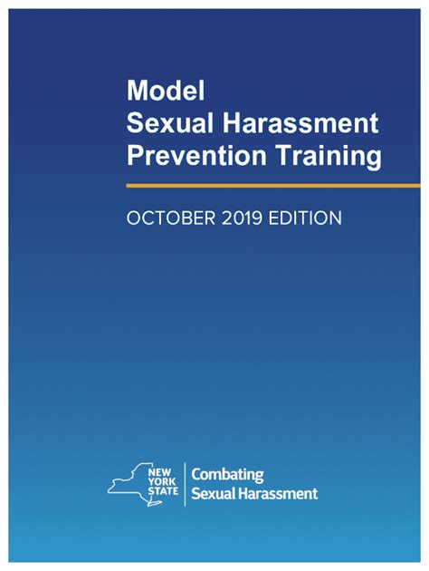 Fillable Online Model Sexual Harassment Prevention Training Nyc Fax