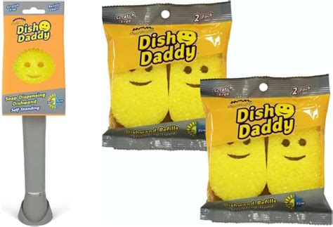 Scrub Daddy Self Standing Soap Dispensing Dishwand With 04 Scrub Daddy