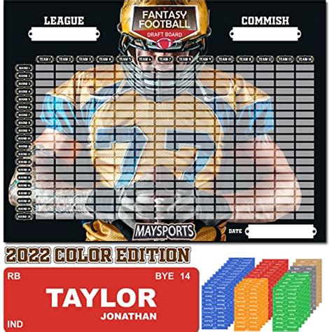 Extra Large Fantasy Football Draft Board 2022 2023 Kit 576 Player