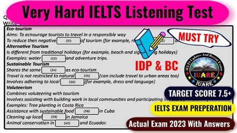 Very Hard Listening Test 2023 Idp And Bc Real Ielts Listening Test 14