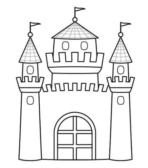 Imprimir Castillo De Princesa Dibujo Para Colorear E Imprimir