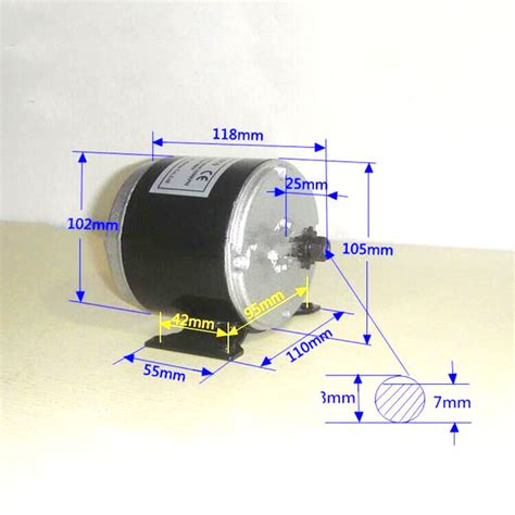 24V Dc 350W Elektrische Scooter Motor Conversie Kit MY1016 Geborsteld