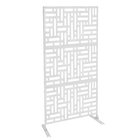 Miumaeov Decorative Outdoor Privacy Screen With Stand Metal Fence