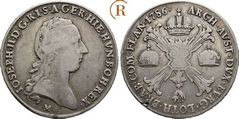 Habsburg Kronentaler Mailand 1786 M Josef II 1765 1790 Ss MA Shops