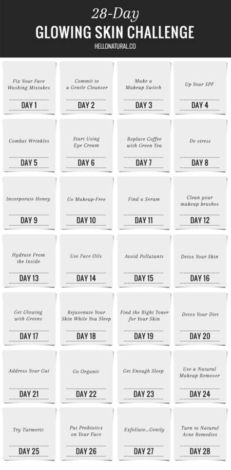 28 Day Glowing Skin Challenge Natural Skin Care Skin Tips Glowing Skin