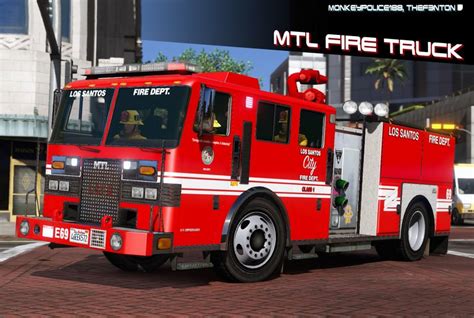 Gta 5 Mtl Fire Truck Improved Model Add On Liveries Template Mod