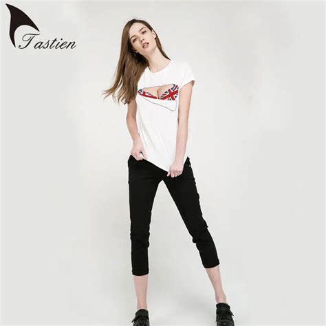 Buy 2019 Women New Design Sexy 3d Fake Breast Tear Tee Shirt Women Harajuku Bra