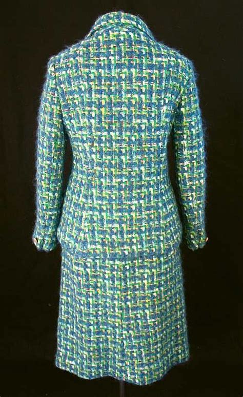 S Chanel Style Green Mohair Wool Suit Chanel Dress Vintage Chanel