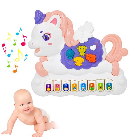 Teclado Piano Musical Bebe Brinquedo Infantil Divertido Som De Animais