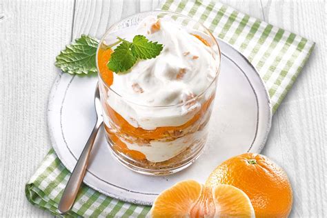 Knuspriges Mandarinen Mascarpone Dessert Rezept