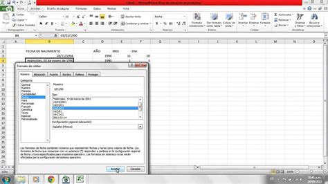 FechaaÑomesdia En Excel Youtube