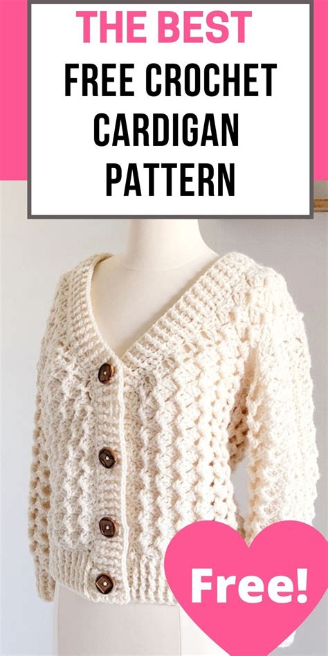 Free Crochet Pattern Easy Crochet Cardigan Stitchberry Artofit