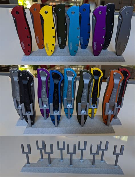 Designed And Printed A Stand For My Pocket Knife Collection R 3dprinting