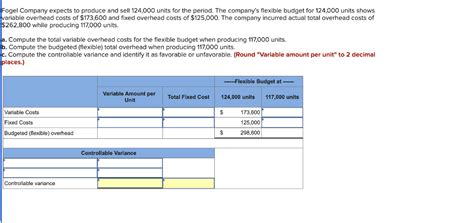 Solved Fogel Company Expects To Produce And Sell Chegg