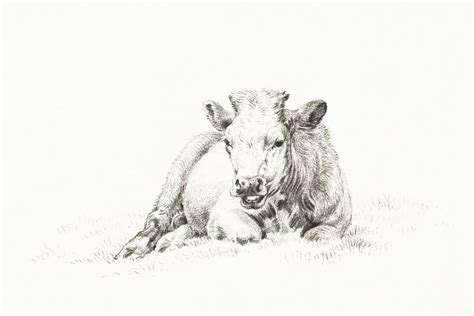 Lying cow (1821) by Jean | Free Photo Illustration - rawpixel