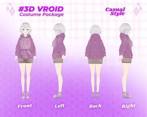 Vroid Clothing Pack Costume Vroid Clothes Kawaii Clothes Etsy