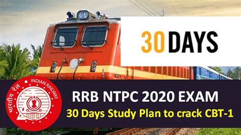 Rrb Ntpc Exam Days Study Plan To Crack Cbt