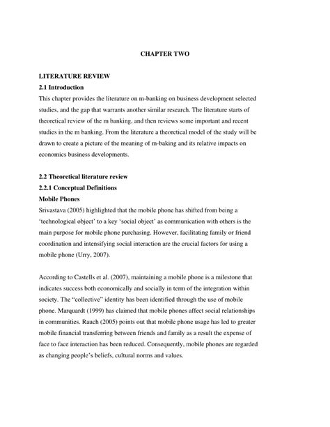 Pdf Chapter Two Literature Review Introduction