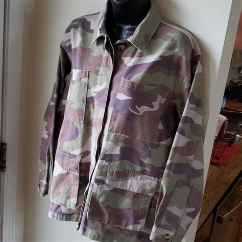 Forever Jackets Coats New Forever Military Green Camouflage