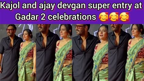 Kajol Devgan And Ajay Devgan Superb Entry At Gadar Celebration Kajol