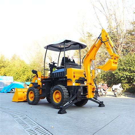 Small Diesel Powered Backhoe Loader 4 Wheel Drive Equipment China