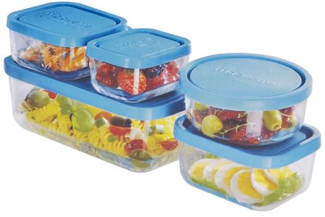 Contenitori In Vetro Per Cucina Viaggio Porta Alimenti Set 5 Pz