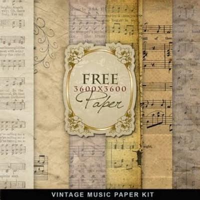 Vintage Music Scrapbook Paper