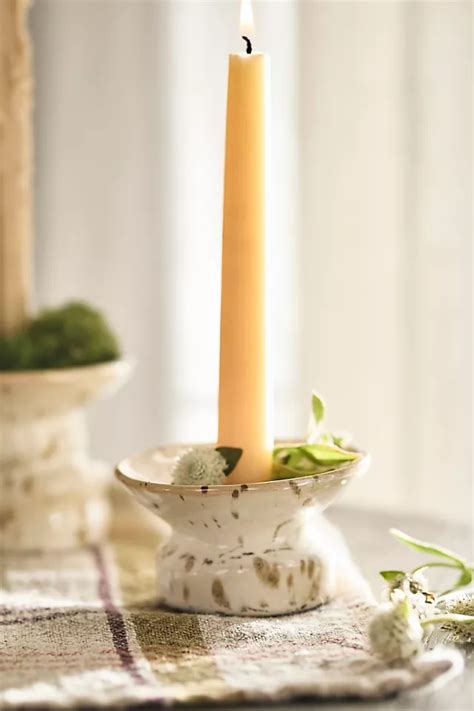 Speckled Ceramic Pillar Candle Holder Terrain