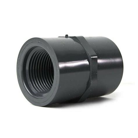 Thrifco Plumbing 1 Inch Threaded X Threaded PVC Coupling SCH 80 8213768