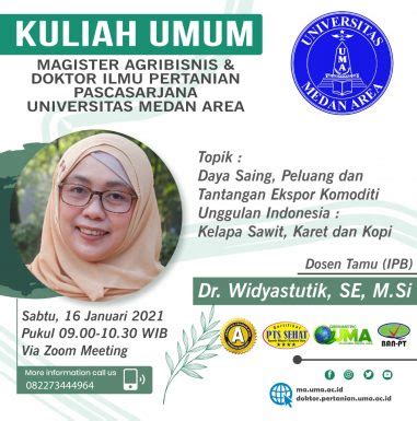 Webinar Kuliah Umum UMA Bertema Daya Saing Peluang Dan Tantangan