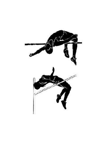 Track And Field High Jump Vector Clipart Pdf Svg Eps Png Dxf Etsy